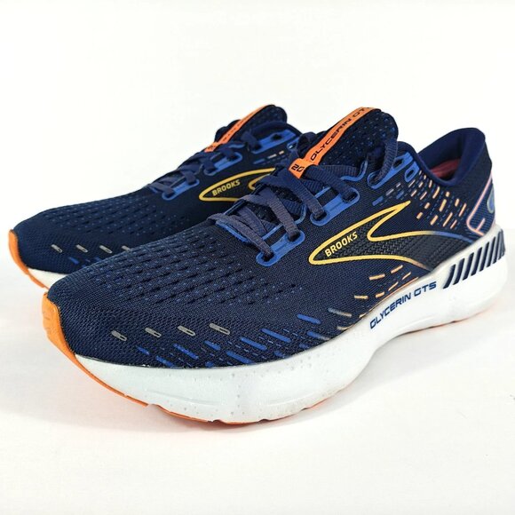 Brooks Glycerin GTS 20 Men's 11 Running Shoes Sneakers Blue Orange 1103831D444 - Picture 4 of 16